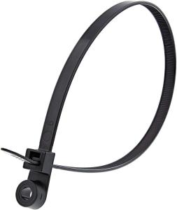 Wholesale 10 inch Screw Hole Zip Ties Mountable Head Nylon Black Plastic Wire Wrap from china suppliers