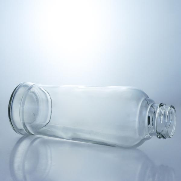 Tea Cylindrical 420ml Glass Beverage Bottles with Cork Cap and Cylindrical Shape