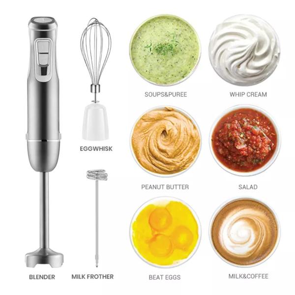 800W Portable Stick Blender With Stainless Steel Blades Easy Control