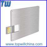 Promotion Slim Metal Credit Card USB 16 GB Flash Drive High Printing Quality