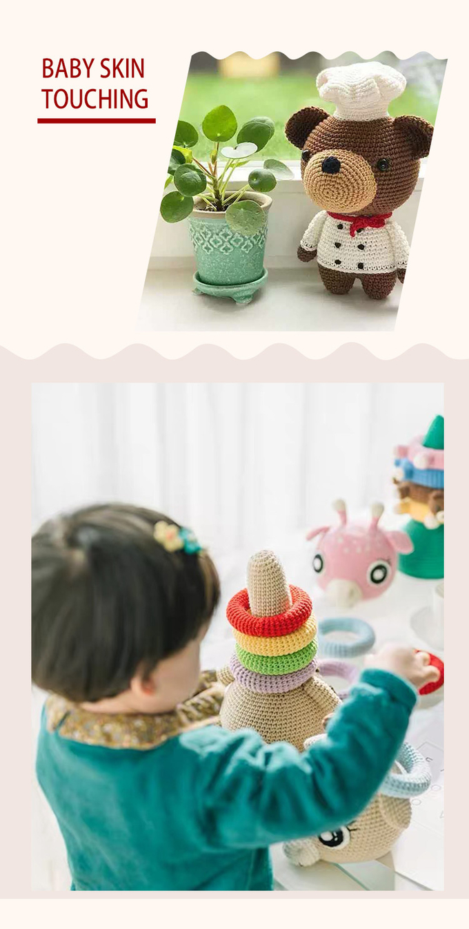 colorful crochet yarn 60% cotton 40% milk cotton yarn sewing yarn for baby