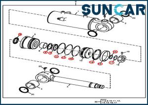 Wholesale FYD00000075 Blade Lift Seal Kit John Deere 50D 50G Hydraulic Cylinder Service Kits from china suppliers