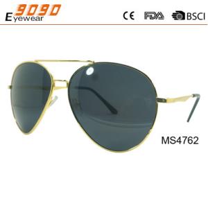 Wholesale Newest Style 2017 Fashionable metal Sunglasses with UV 400 Protection Lens from china suppliers