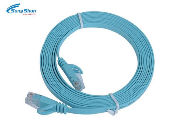 600MHz Flat Fiber Optic Patch Cord Bare Copper Conductor Horizontal Communicatio