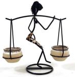 Creative African Girls Flowerpot Holder for Home Decoration