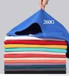 Heavy Cotton Blank T Shirts 260g T-Shirt Private Label Soft Round Neck Woven