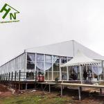 Outdoor 15X35 Windproof Aluminum Frame Tent With Glass Wall