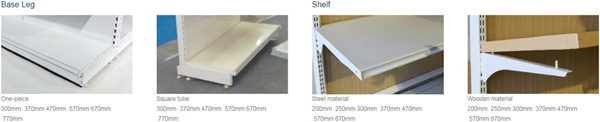 Back Panel Single Side and Double Side Steel Supermarket Racks for Snacks Display