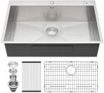 30x22 Drop In Top Mount Stainless Steel Kitchen Sink Basin