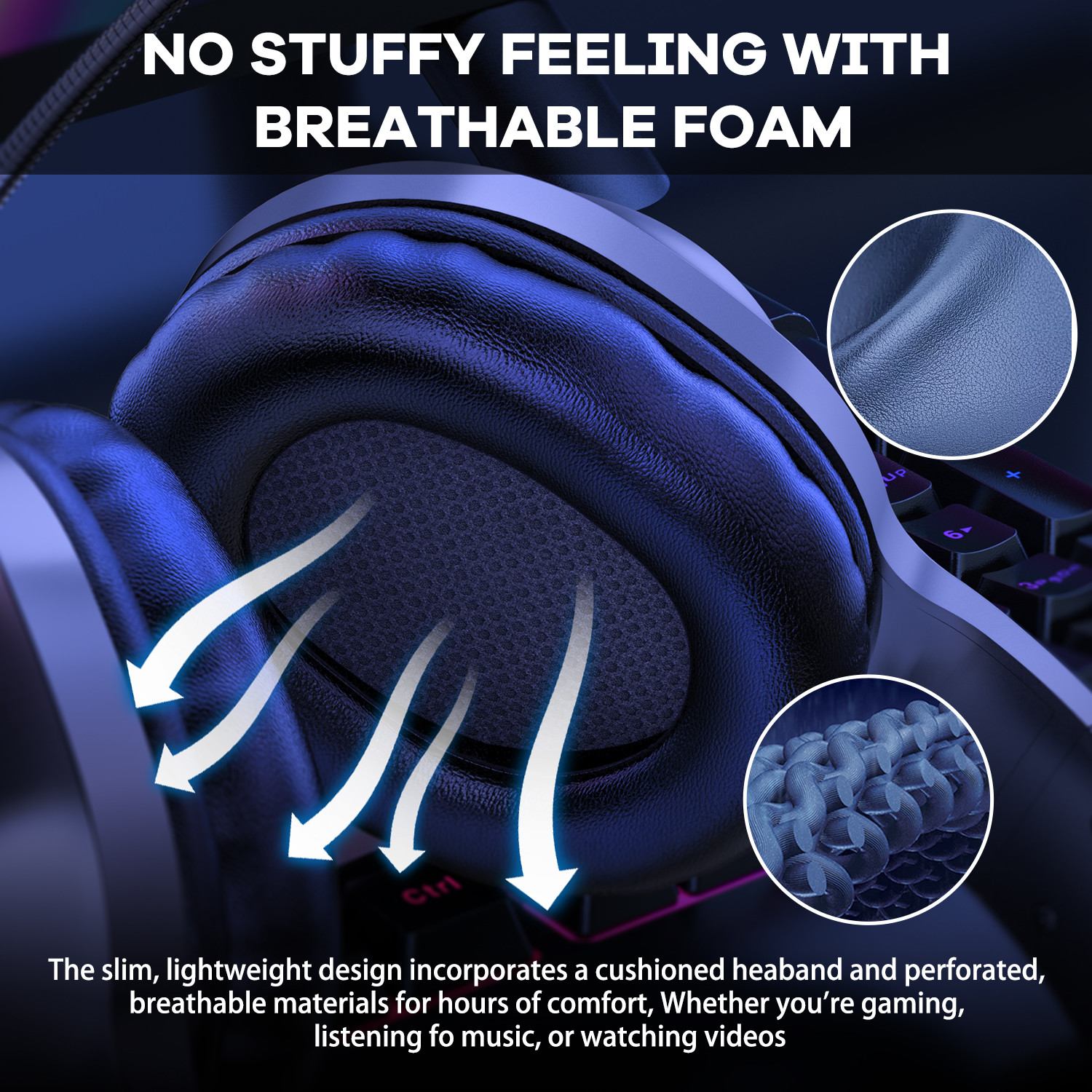 Ipx-5 3.5mm 4Pin Wired Game Headphone 100mA With Mic