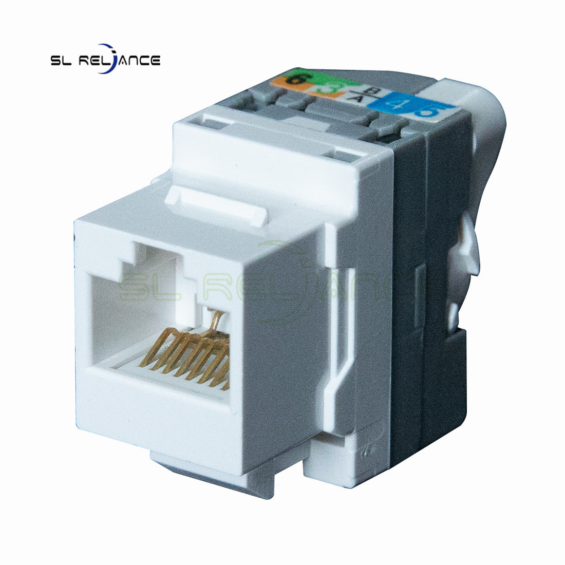 180 Rotary Female UTP CAT5e RJ45 Keystone Jack for Network Cabling Systems