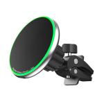 Metal 15w Qi Wireless Charger Portable Magsafe Car Phone Holder