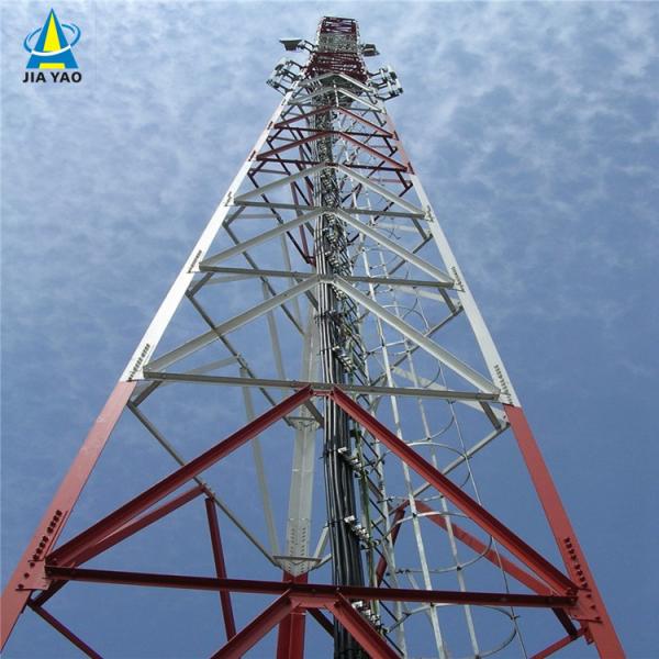 30-80m Galvanized Telecommunication Mast 3 Legged Angular Steel Tower