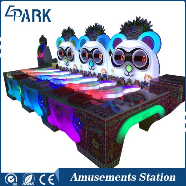 Cute Panda Amusement Game Machines 6 Player Ball Shooting For Shopping Mall