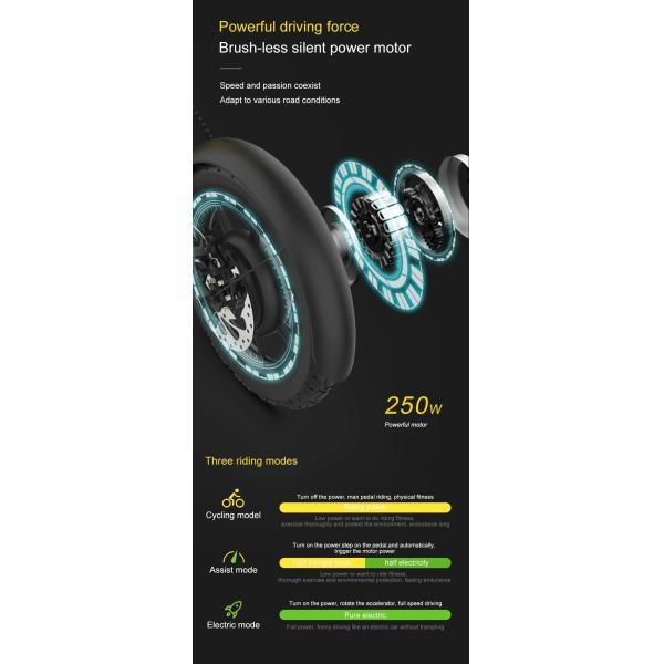 IPX4 Waterproof Lithium Ion Battery with Front / Rear Disc Brake