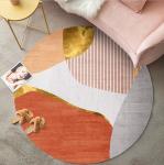 Pink Cartoon Fish And Abstract Animal Pattern Carpet Living Room / Hotel Carpet
