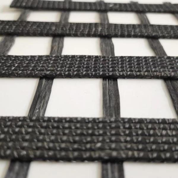 High Strength Uniaxial Polyester Geogrid For Railway Road Construction