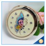 Shinny Gifts Metal Compact MirrorJeweled Makeup Pocket Mirror Custom Cosmetic