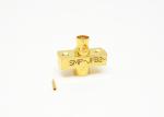 Gold Plated Male SMP RF Coaxial Connector 40GHz Frequency 2 Holes Flange Mount