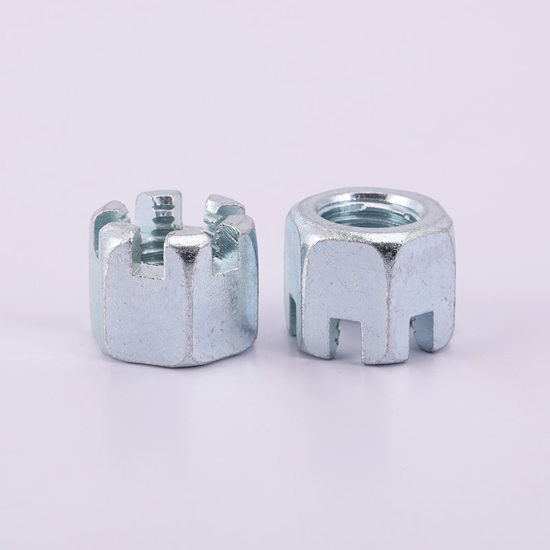 Round Lock Hexagon Slotted Nuts For Automotive Industry