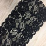 18cm 2017 New Fashion Lace Border Strench Lace Edge in Black/Ivory color