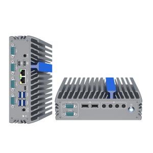 Wholesale N100 Quad Core Fanless Industrial Mini PC 6 Com Rs232 4k Mini PC from china suppliers