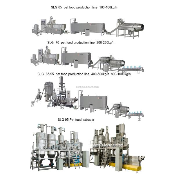 Fully Automatic Pet Food Extruder Dog Cat Fish Food Making Machine With CE Certificate Production Line