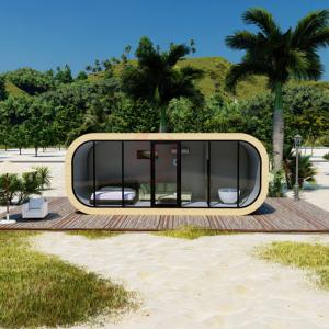 Wholesale Outdoor Sandy Beach Bedroom Prefab Capsule Hotel Room with Bedroom and Modern Design Style from china suppliers