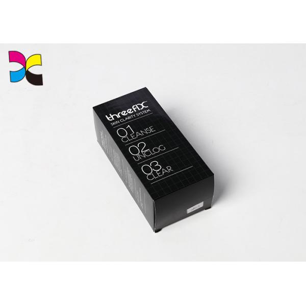 Black Matte Custom Printed Product Boxes , Oil Liquid Bottle Custom Boxes With Logo