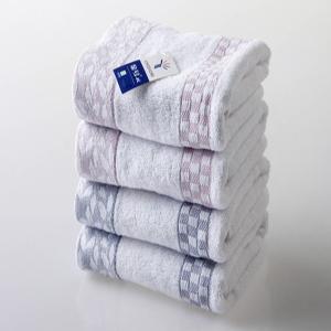 Wholesale 72*34cm Pure Cotton simple classic grid face towel embroidered hand towel with satin from china suppliers
