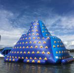 Giant Inflatable Floating Iceberg , Water Climbing Wall For Ocean