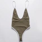 Tiered Layer Tie a Knot Front Top With Low waist Bikini swimsuit high cut