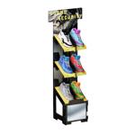 Shop Floor To Ceiling Wooden Display Rack Plywood Rotating Shoe Rack With Custom