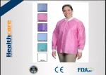 OEM Sterile Disposable Visitor Coats With Buttons , Disposable Hospital Scrubs