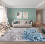 Gradient Ripple Polyester Fiber Living Room Floor Carpet Special Style