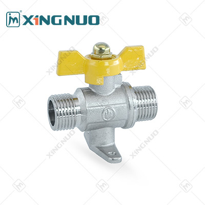 nickel plating gas valve with seat male threaded Surface Finish Copper Ball Valve for Water with Forged Round Head