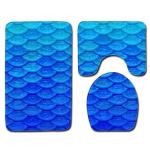 Animal Leopard Patterned Three Piece Bathroom Mats Rugs OEM ODM