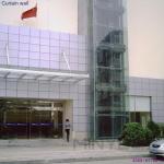 Silicone Adhesive Aluminium Curtain Wall Deburred Edge Aluminum Frame Curtain