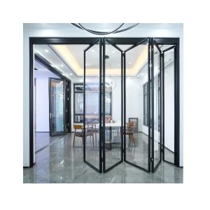 Wholesale Customized Thermal Break Modern Tempered Glass Bifold Doors Waterproof Aluminum Alloy from china suppliers