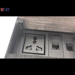 Wholesale New design silver color flush mount desktop brush socket for conference table from china suppliers