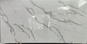 Wholesale 2.5g/Cm3 Quartz Bathroom Vanity Tops Quartz Island Top Faux Stone Siding Panels White Engineered from china suppliers