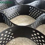 Black HDPE Geocell 100mm Height 356mm Welding Space For Pavement Bike Lanes