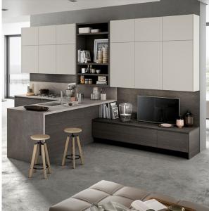 Wholesale Sheet Metal Door Kitchen Modular Cabinet Plywood Carcase Quartz Countertop from china suppliers