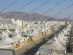 Temporary High Peak Tents Glass Door , Outdoor Hajj Tents As Catering / Stay