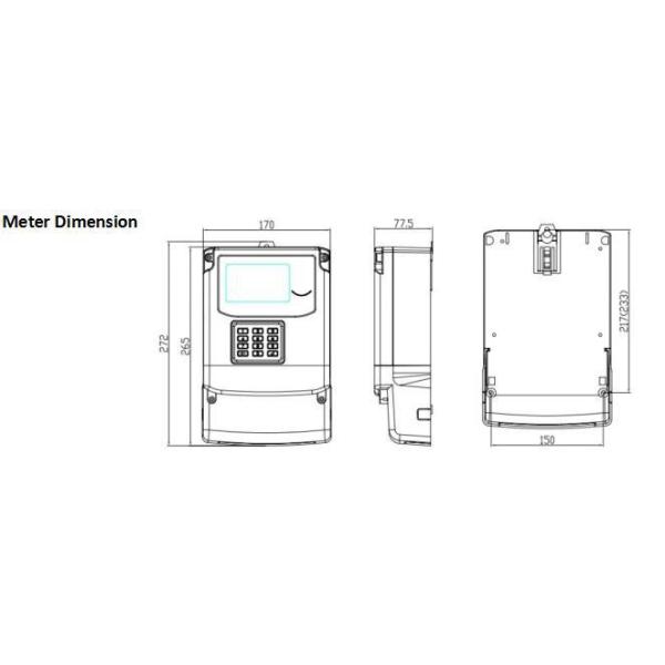 Prepaid 3-Phase Digital Split Electric Meter RS485 Communication DIN Rail Remote Access for Home Office Energy Monitoring
