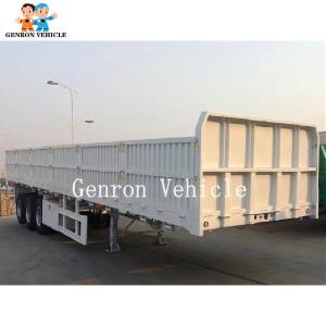 Wholesale 60T Loading 16 Tons Axles 1000mm Drop Side Semi Trailer from china suppliers