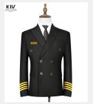 Custom Airline Aviation Black Navy Blue Pilot Uniforms Staff Uniforms for Men