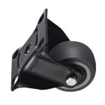 2 Inch Rigid Plate Polypropylene Black Light Duty Casters Wheel For Machinery