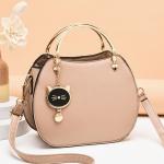 Custom Logo Avaliable Cat Pendant Women's Handbags 2024 with Zipper Hasp Closure
