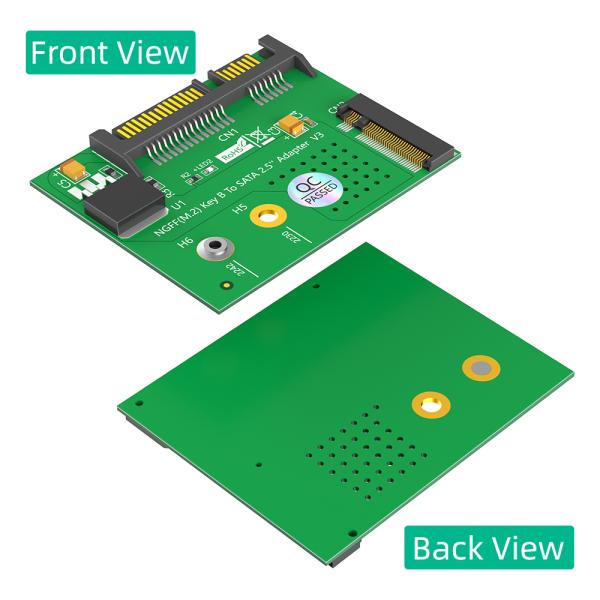 M.2 SATA SSD to SATA III 2.5-inch Adapter NGFF M.2 Key-B Expansion Card for Desktop and Laptop Supports 2230 2242mm for SATA SSD